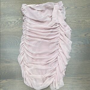 Express Blush Ruched Midi Dress